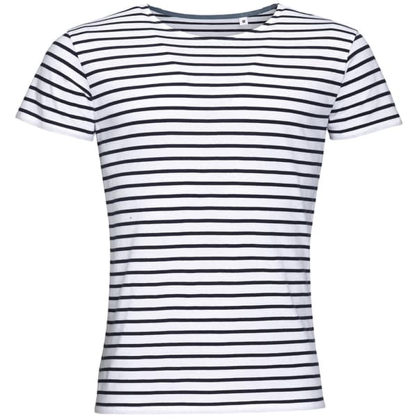 SOLS Herre Miles stribet kortærmet T-shirt med korte ærmer