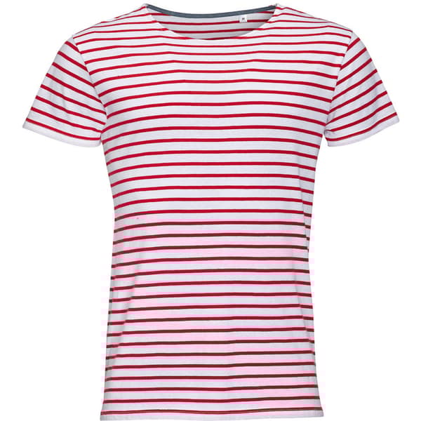 SOLS Herre Miles stribet kortærmet T-shirt med korte ærmer