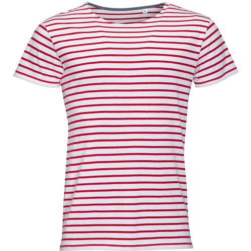 Bild av SOLS Randig kortärmad T-shirt för män