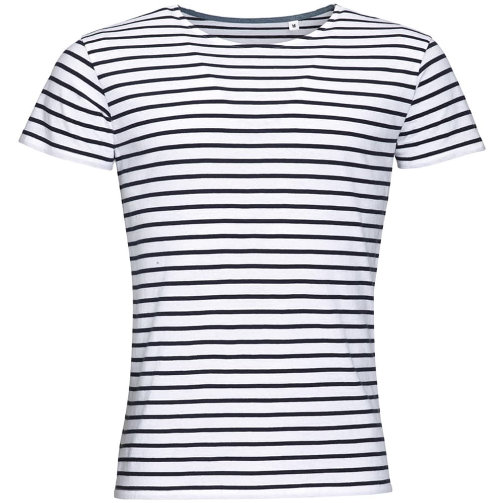 SOLS Miles randig kortärmad T-shirt för män