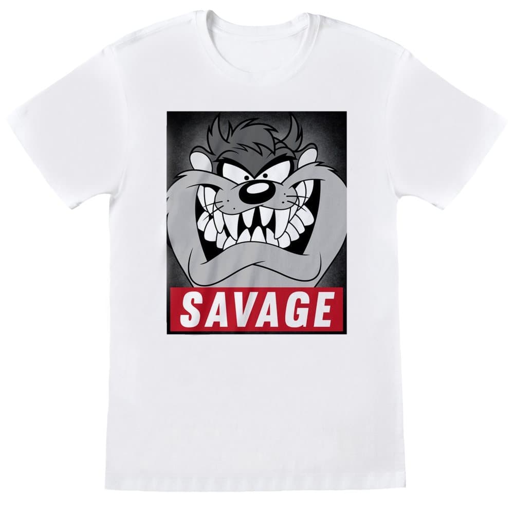 Looney Tunes Unisex Vuxna Taz Savage T-Shirt