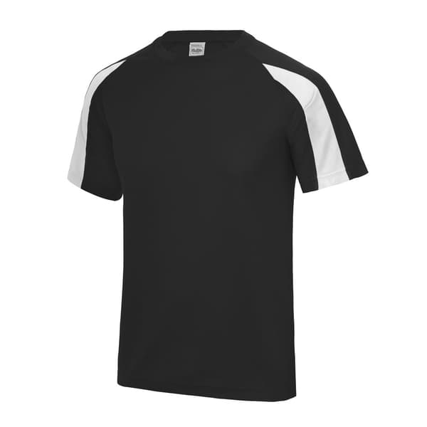 AWDis Just Cool Kids Unisex Contrast Plain Sports T-Shirt med kontrastfärgade mönster