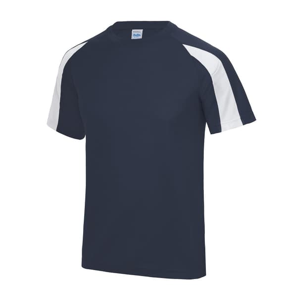 AWDis Just Cool Kids Unisex Contrast Plain Sports T-Shirt med kontrastfärgade mönster