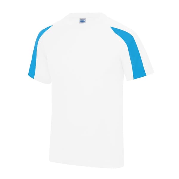 AWDis Just Cool Kids Unisex Contrast Plain Sports T-Shirt med kontrastfärgade mönster