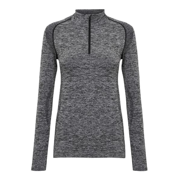 TriDri Dame/Dame 3D Fit Multi Sport Performance Top med lynlås uden søm