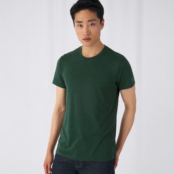 B&C Mens Favourite kortärmad triblend-T-shirt med kort ärm för män