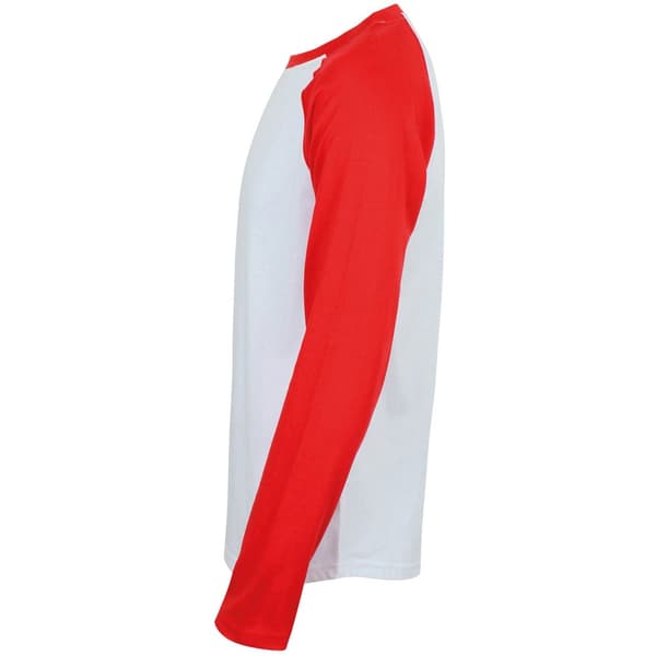 Skinnifit Raglan langærmet baseball T-shirt med lange ærmer til mænd