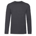 Miniatyrbild 1 av 2: Fruit of the Loom Mens Valueweight Crew Neck långärmad T-Shirt