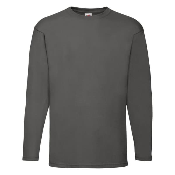 Fruit of the Loom Mens Valueweight Crew Neck långärmad T-Shirt