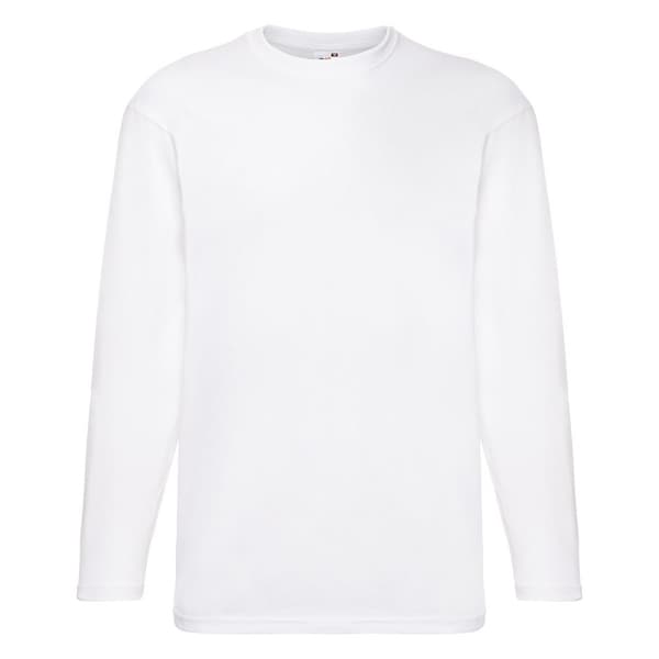 Fruit of the Loom Mens Valueweight Crew Neck långärmad T-Shirt
