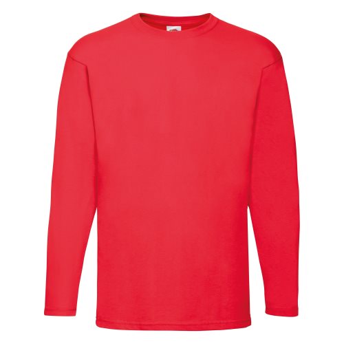Bild av Fruit of the Loom Herr Valueweight T-shirt med lång ärm Crew Neck