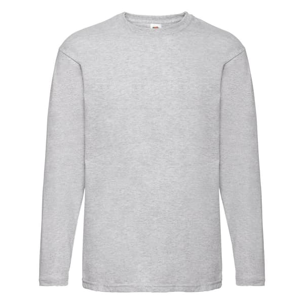 Fruit of the Loom Mens Valueweight Crew Neck långärmad T-Shirt