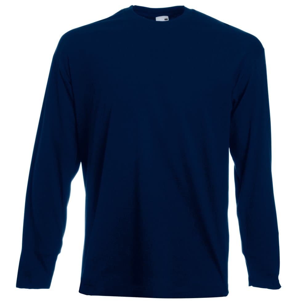 Fruit of the Loom Mens Valueweight Crew Neck långärmad T-Shirt