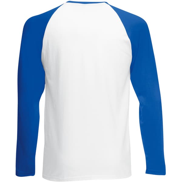 Fruit Of The Loom Mens Long Sleeve Baseball T-Shirt