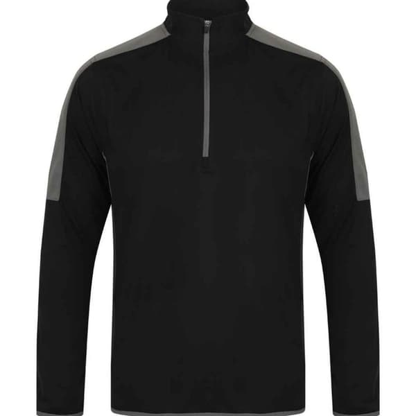 Finden & Hales Midlayer med kontrastfarvet lynlås i halsen til mænd