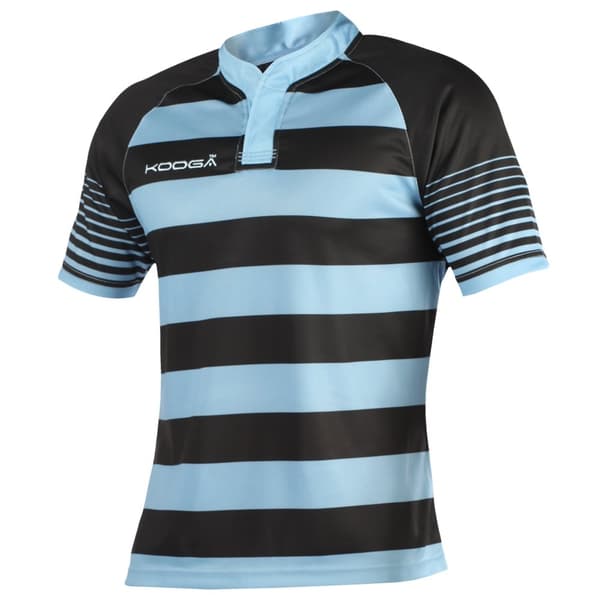 KooGa Boys Junior Touchline Hooped Match Rugby Shirt för pojkar