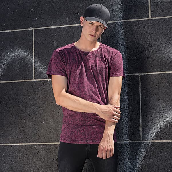 Build Your Brand Mens Acid Washed Tee