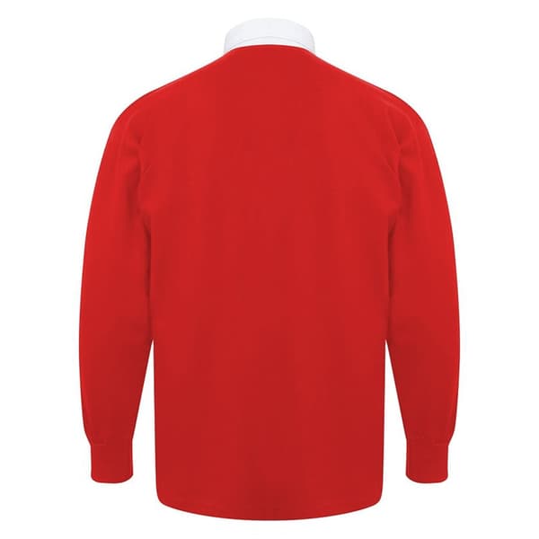 Front Row Kids Unisex Long Sleeve Plain Rugby Sports Polo Shirt (Pack of 2)