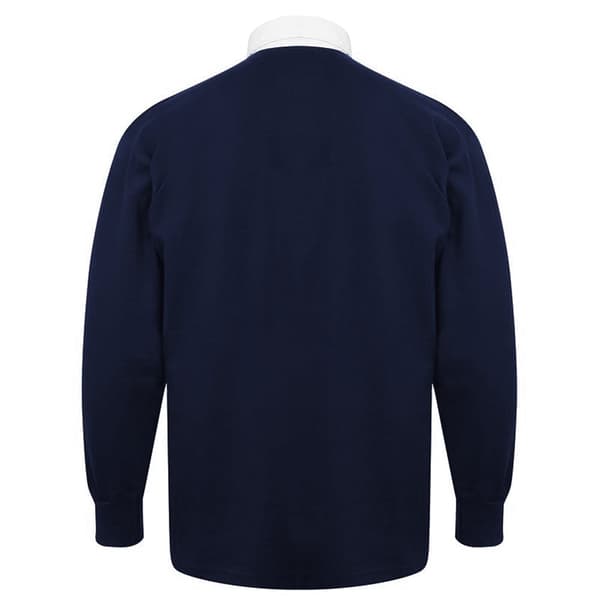 Front Row Kids Unisex Long Sleeve Plain Rugby Sports Polo Shirt (Pack of 2)
