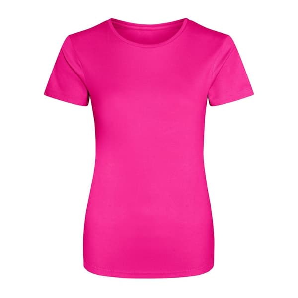 AWDis Just Cool Womens/Ladies Sports Plain T-Shirt Hyper Pink L