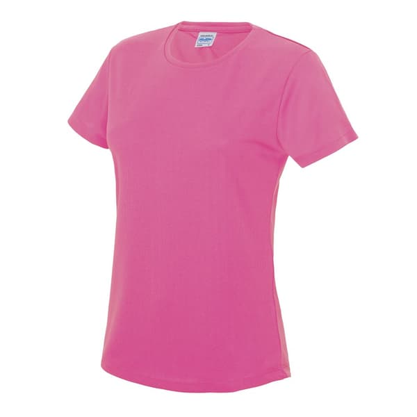 AWDis Just Cool Sport för kvinnor/dammar - en vanlig T-shirt Electric Pink XS
