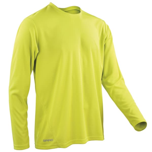 Spiro Mens Sports Quick-Dry Long Sleeve Performance T-Shirt