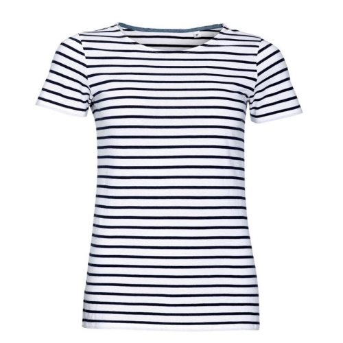 Bild av SOLS Dam / Miles randig kortärmad T-shirt