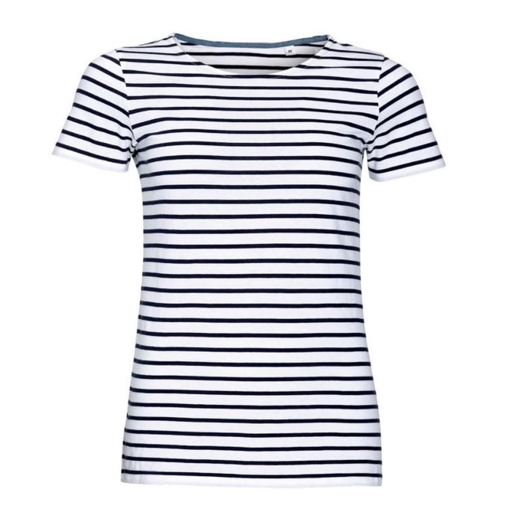 SOLS Kvinnor/Damer Miles randig kortärmad T-shirt med randiga mönster