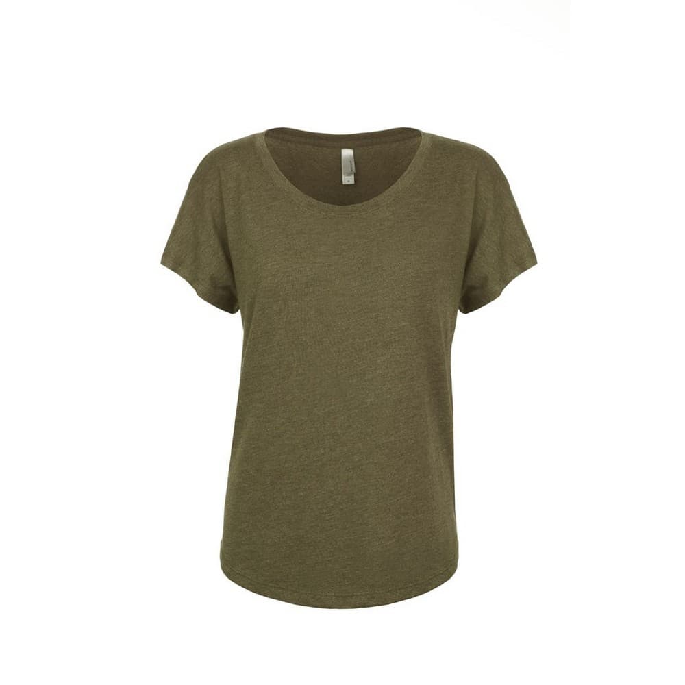 Next Level Kvinnor/Damer Tri-Blend Dolman T-Shirt