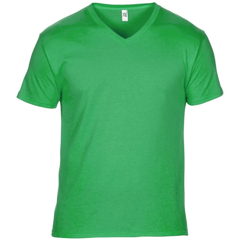 Anvil Kortärmad V-ringad T-shirt med fjädervikt för män