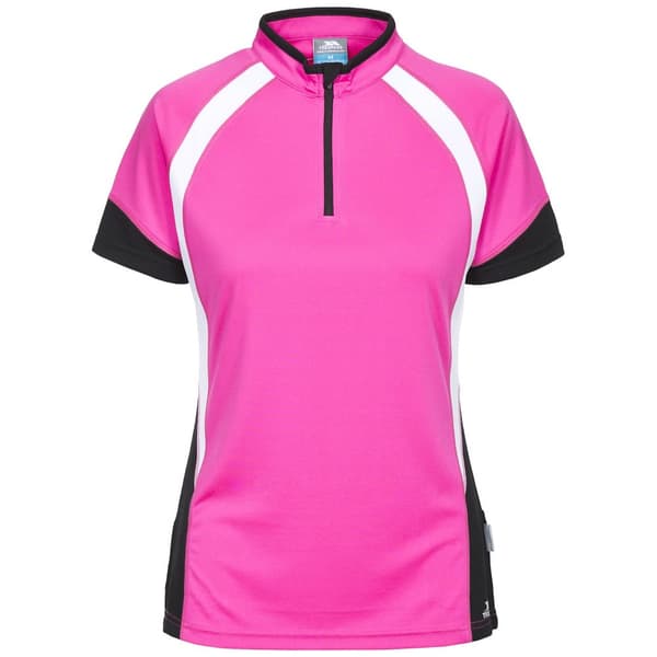 Trespass Womens/Ladies Harpa Short Sleeve Cycling Top Pink Glow XS