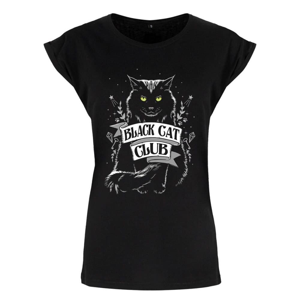 Grindstore Kvinnor/Damer Black Cat Club Premium T Shirt