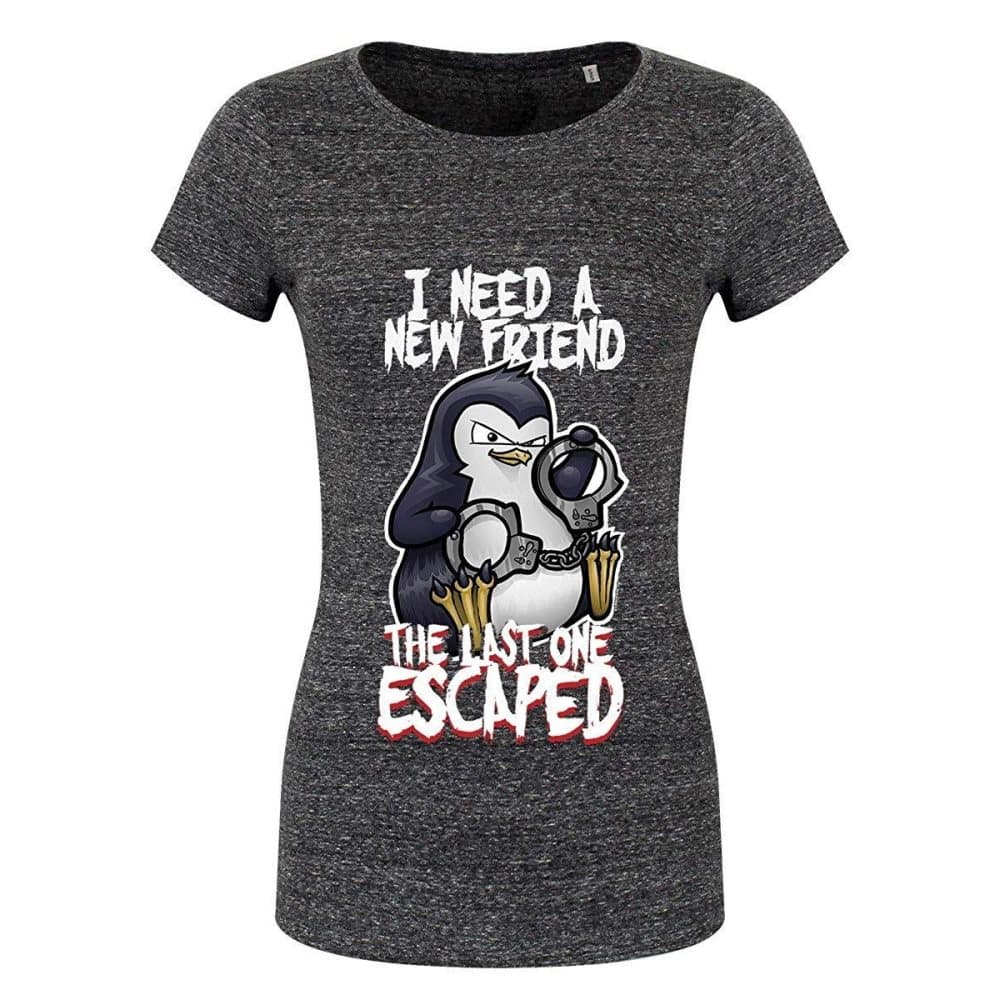 Psycho Penguin Ladies/Womens I Need A New Friend T-Shirt