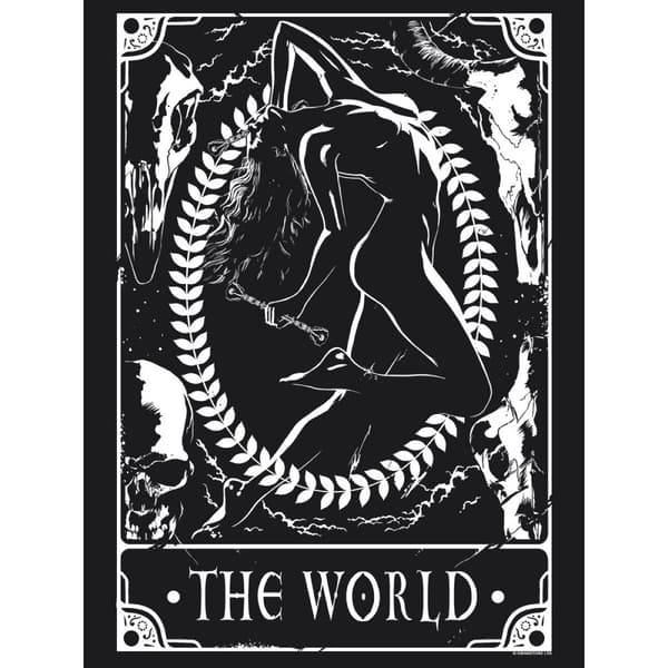 Deadly Tarot Kvinnor/Damer The World T Shirt