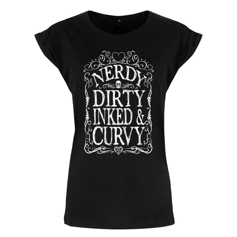 Grindstore Ladies/Womens Nerdy Dirty Inked & Curvy Premium T-Shirt