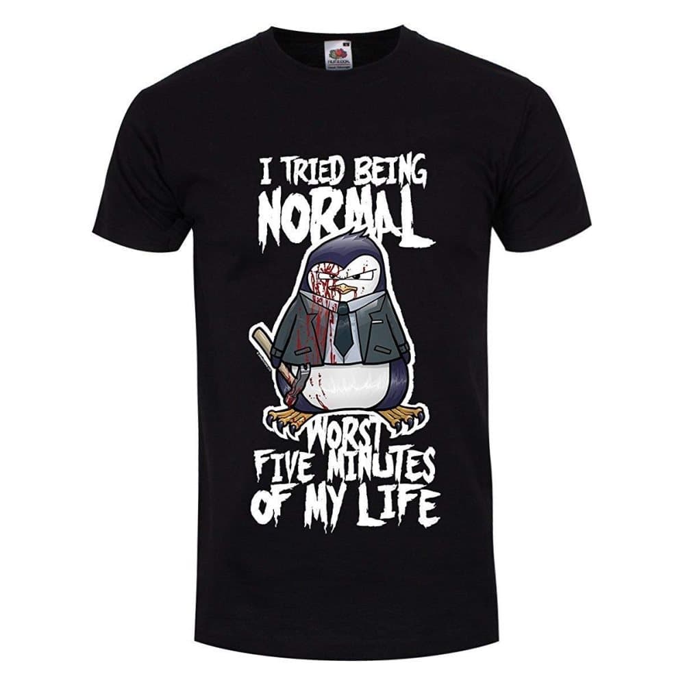 Psycho Penguin Mens I Tried Being Normal T-Shirt