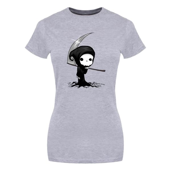Grindstore Dame/kvinder Mini Reaper T-shirt til kvinder/damer Grey XL