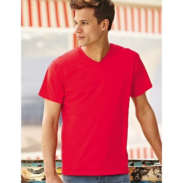 Fruit Of The Loom Mens Valueweight V-Neck, Short Sleeve T-Shirt