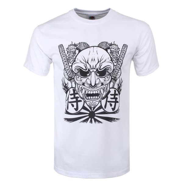 Unorthodox Collective Mens Samurai Mask T-Shirt White XL
