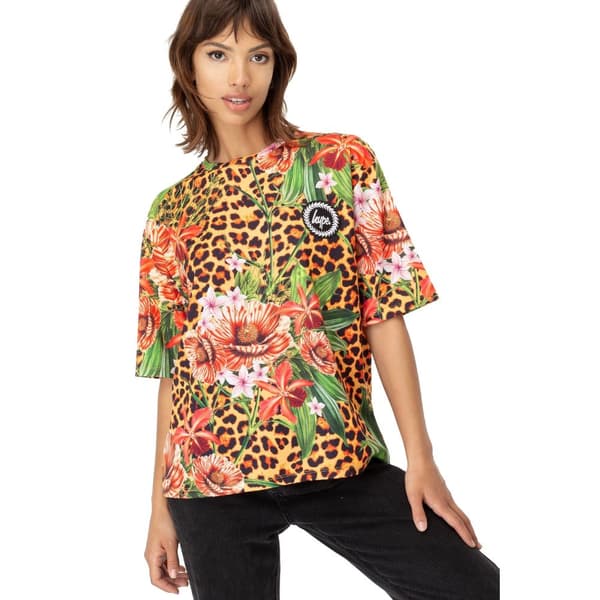 Hype Womens/Ladies Jungle 23 T-shirt Orange 10