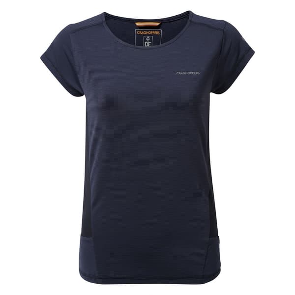 Craghoppers Womens/Ladies Atmos Short Sleeved T-Shirt Blue Navy 20 UK