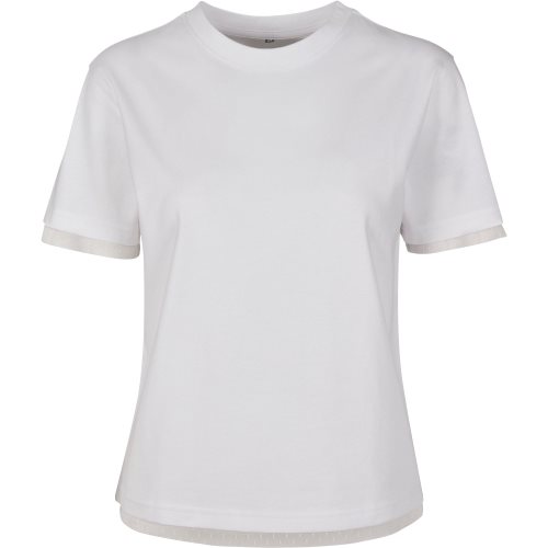 Bild av Build Your Brand T-shirt med spetsdekoration för kvinnor / damer
