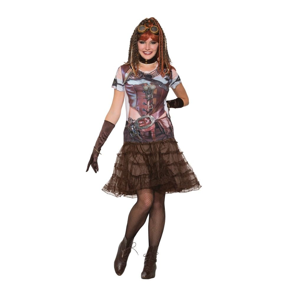 Bristol Novelty Kvinnor/Damer Steampunk Gal 3D Tee Shirt
