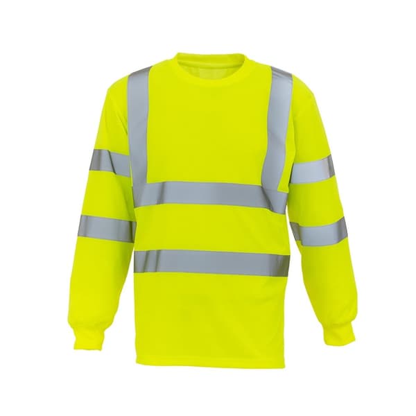 Yoko Vuxna Unisex Hi-Vis långärmad T-shirt för vuxna