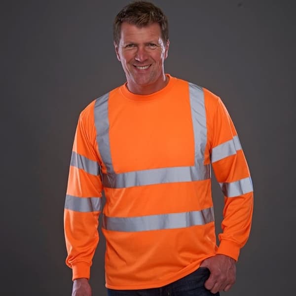 Yoko Vuxna Unisex Hi-Vis långärmad T-shirt för vuxna