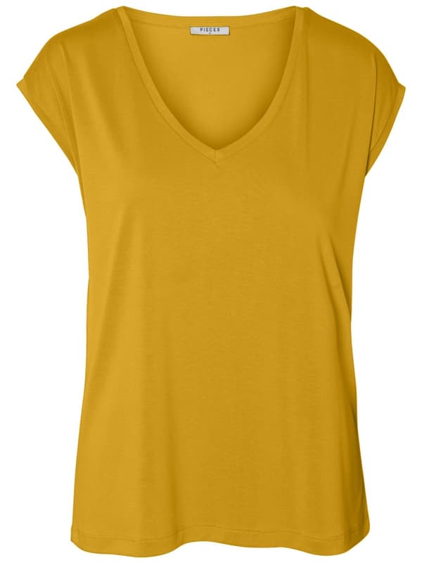 Pieces - pcKamala Tee Gul - Nugget Gold M