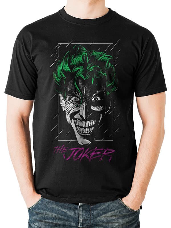 DC Comics Batman - Joker Colour Outline T-Paita