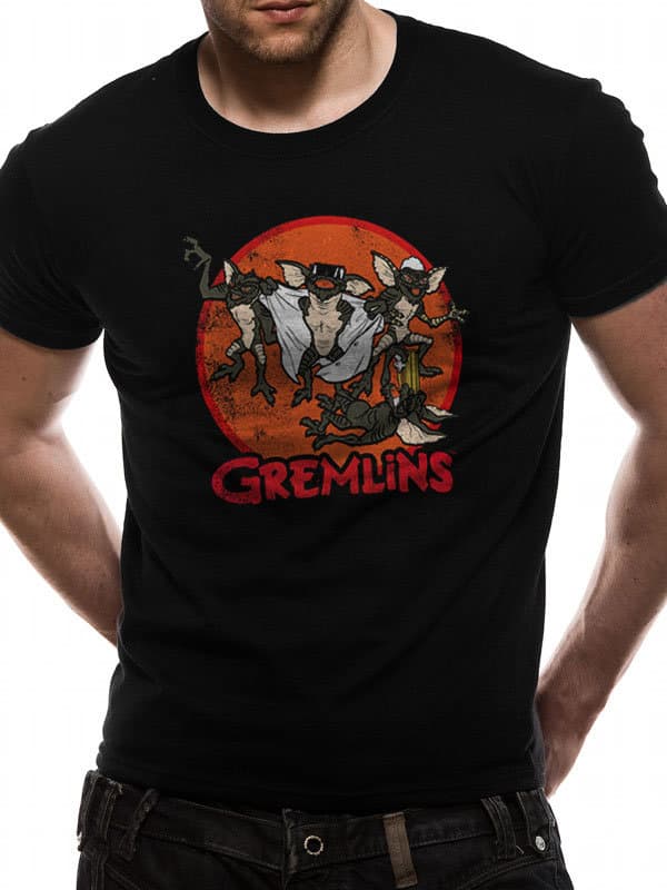 Gremlins - Retro Group T-Shirt Black Ex T-Shirt