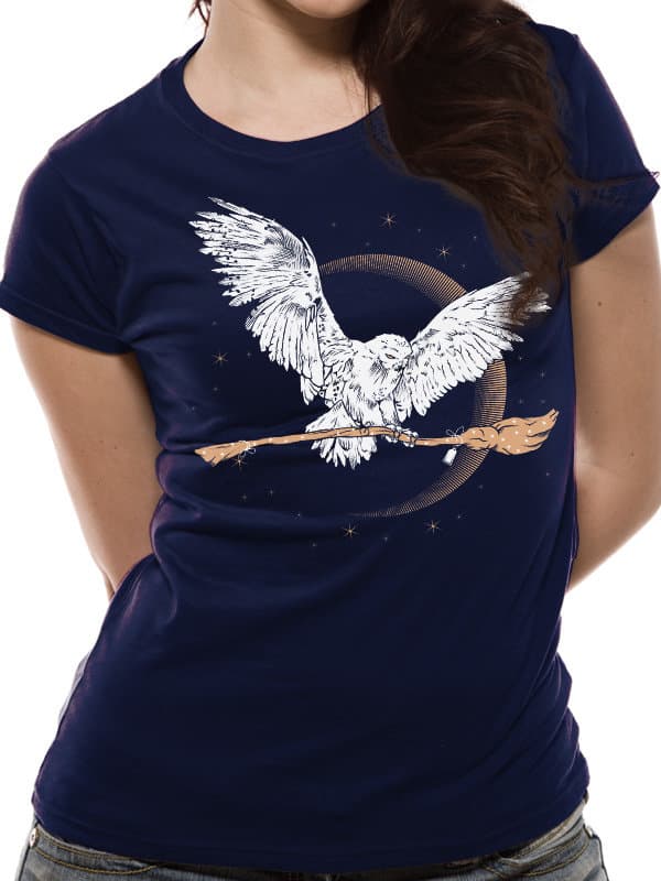 Harry Potter - Hedwig Broom T-Shirt