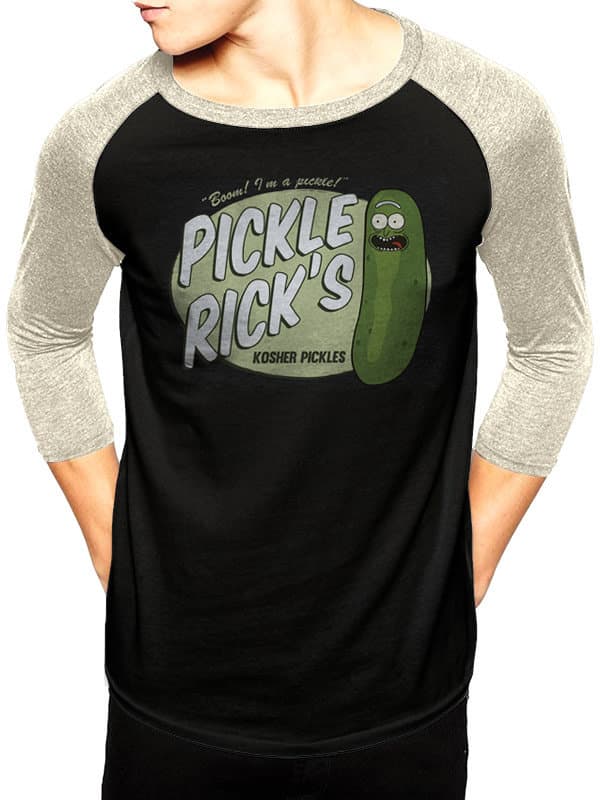 Rick And Morty - Kosher Pickle Baseball T-Paita